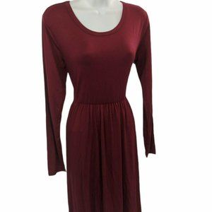 Misfay Red Long Sleeve Stretch Dress with Pockets Size M NWT